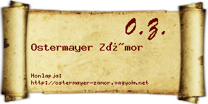 Ostermayer Zámor névjegykártya